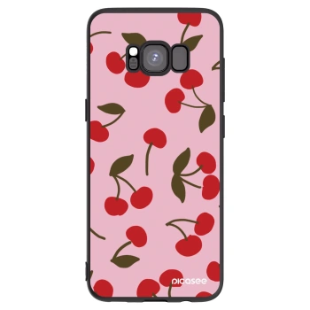 Picasee silikonový černý obal pro Samsung Galaxy S8 G950F - Cherry