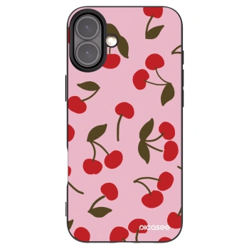 Picasee silikonový černý obal pro Apple iPhone 16 Plus - Cherry