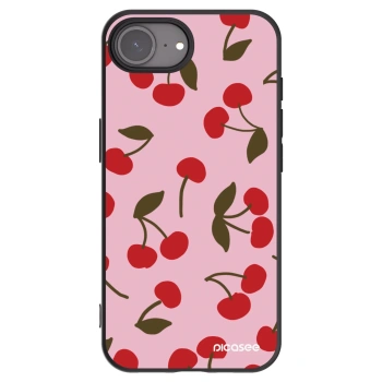 Picasee silikonový černý obal pro Apple iPhone 16e - Cherry