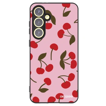 Picasee silikonový černý obal pro Samsung Galaxy S24 FE S721B - Cherry