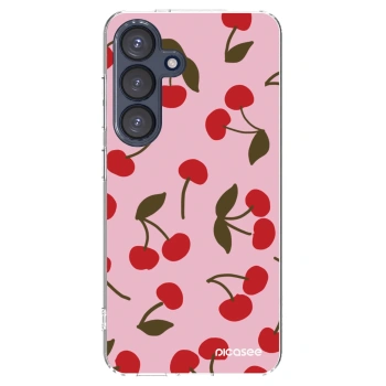 Picasee silikonový průhledný obal pro Samsung Galaxy S25 5G - Cherry