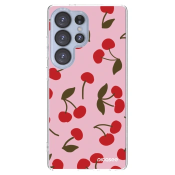 Picasee silikonový průhledný obal pro Samsung Galaxy S25 Ultra 5G - Cherry