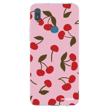 Picasee silikonový průhledný obal pro Huawei Y7 2019 - Cherry