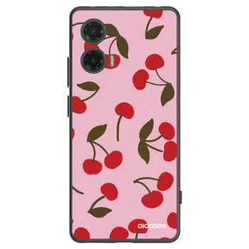 Picasee silikonový černý obal pro Motorola Moto G35 5G - Cherry