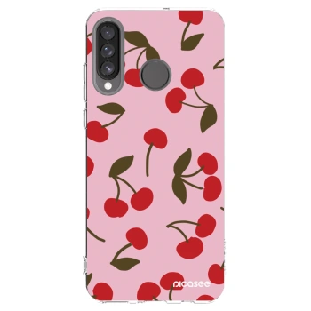 Picasee silikonový průhledný obal pro Huawei P30 Lite - Cherry