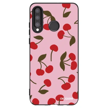 Picasee silikonový černý obal pro Huawei P30 Lite - Cherry