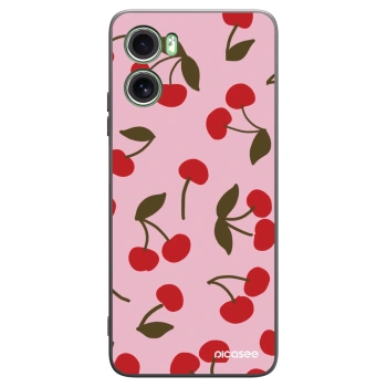 Picasee silikonový černý obal pro Motorola Moto G06 - Cherry