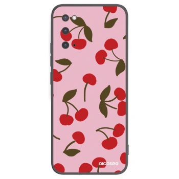 Picasee silikonový černý obal pro Samsung Galaxy S20 G980F - Cherry