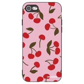 Picasee silikonový černý obal pro Apple iPhone SE 2020 - Cherry