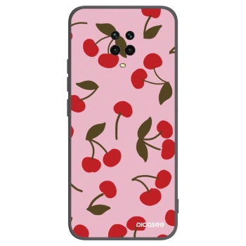 Picasee silikonový černý obal pro Xiaomi Redmi Note 9 Pro - Cherry