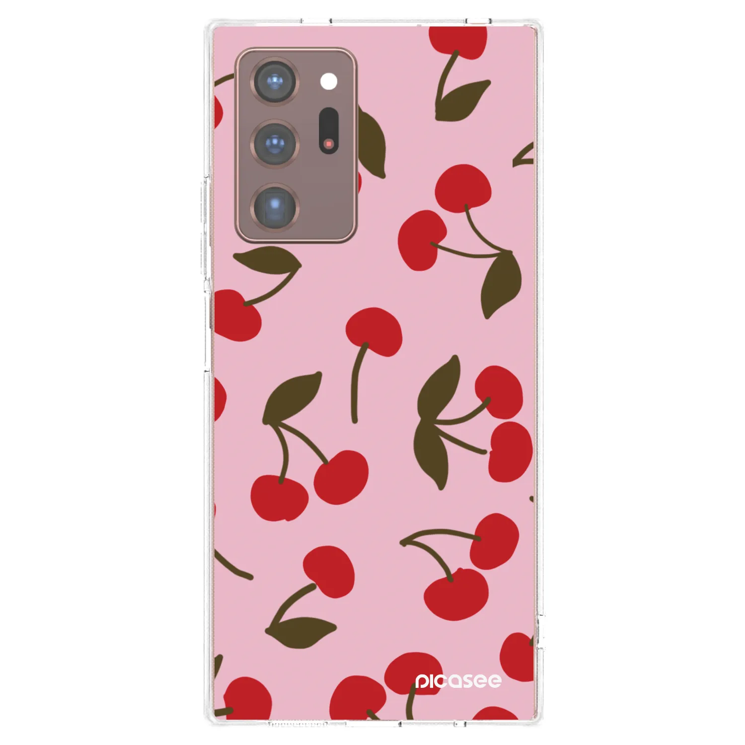 Picasee silikonový průhledný obal pro Samsung Galaxy Note 20 Ultra - Cherry