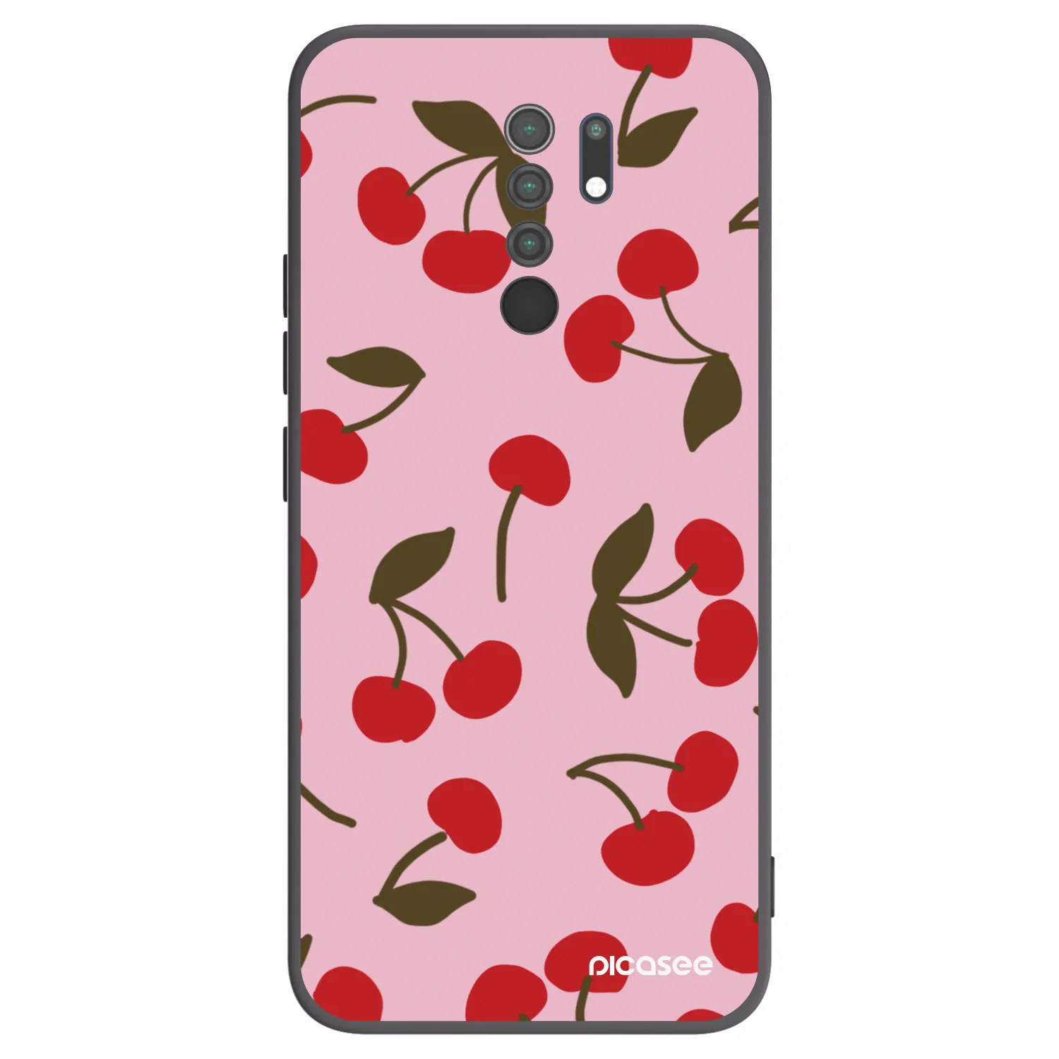 Picasee silikonový černý obal pro Xiaomi Redmi 9 - Cherry