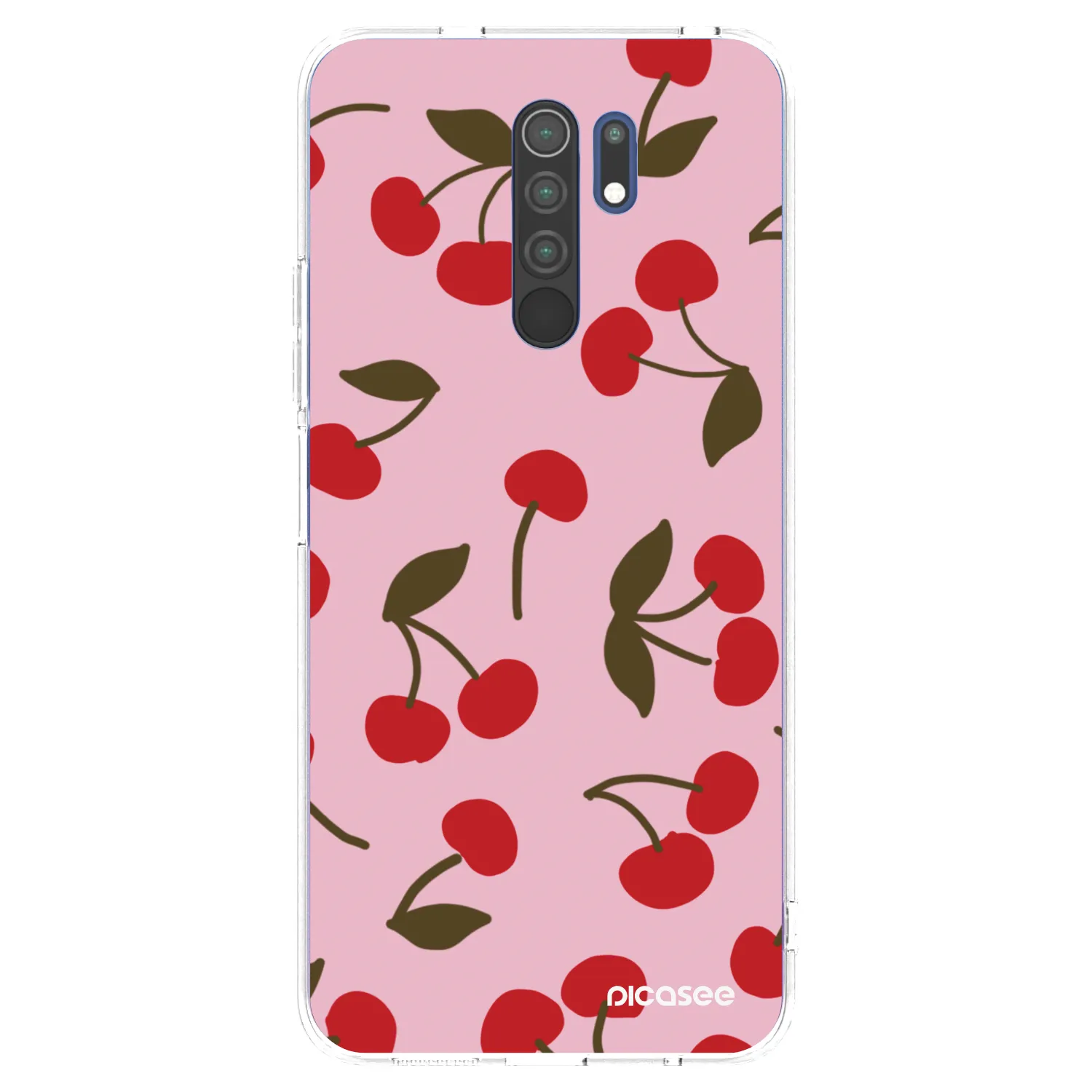 Picasee silikonový průhledný obal pro Xiaomi Redmi 9 - Cherry
