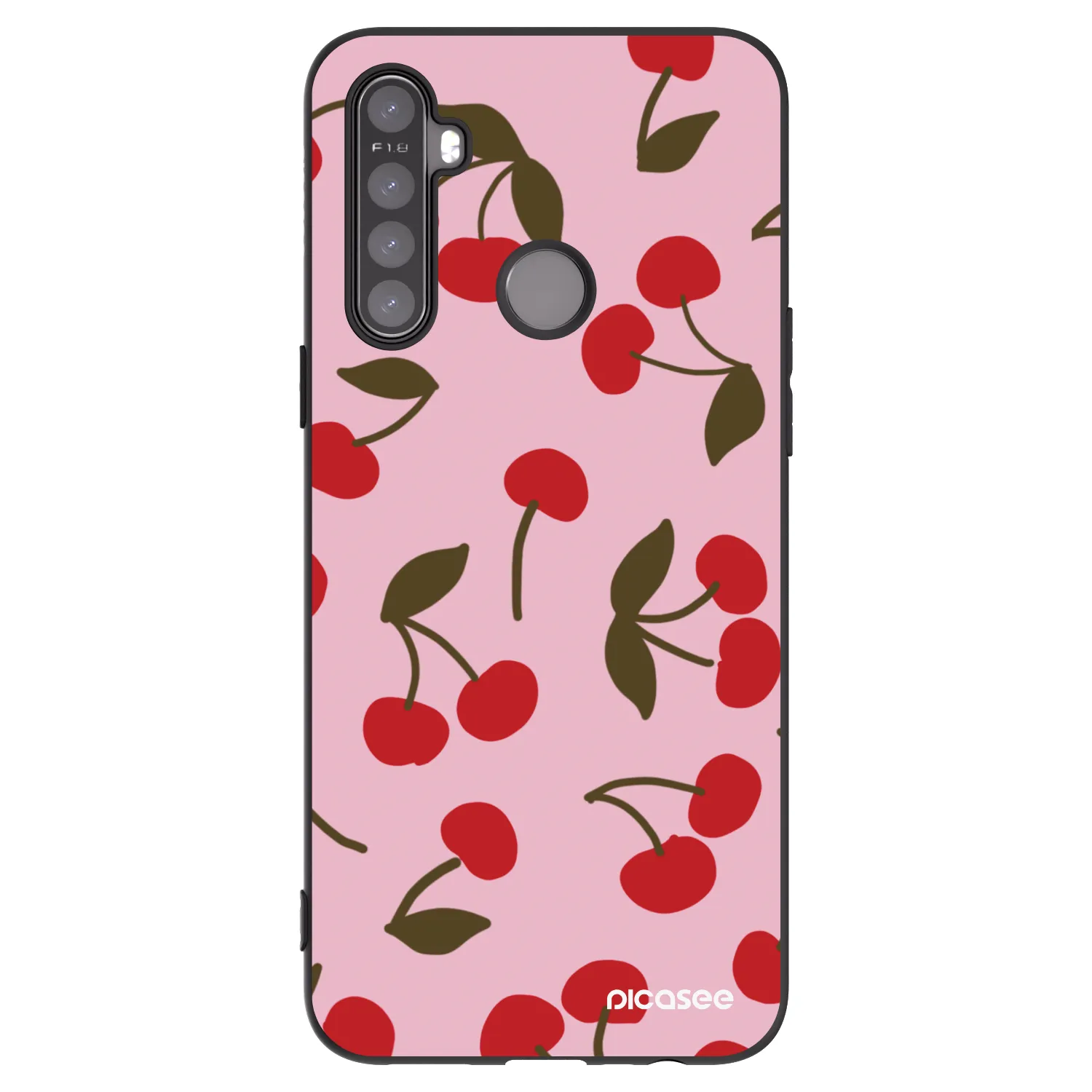 Picasee silikonový černý obal pro Realme 6i - Cherry