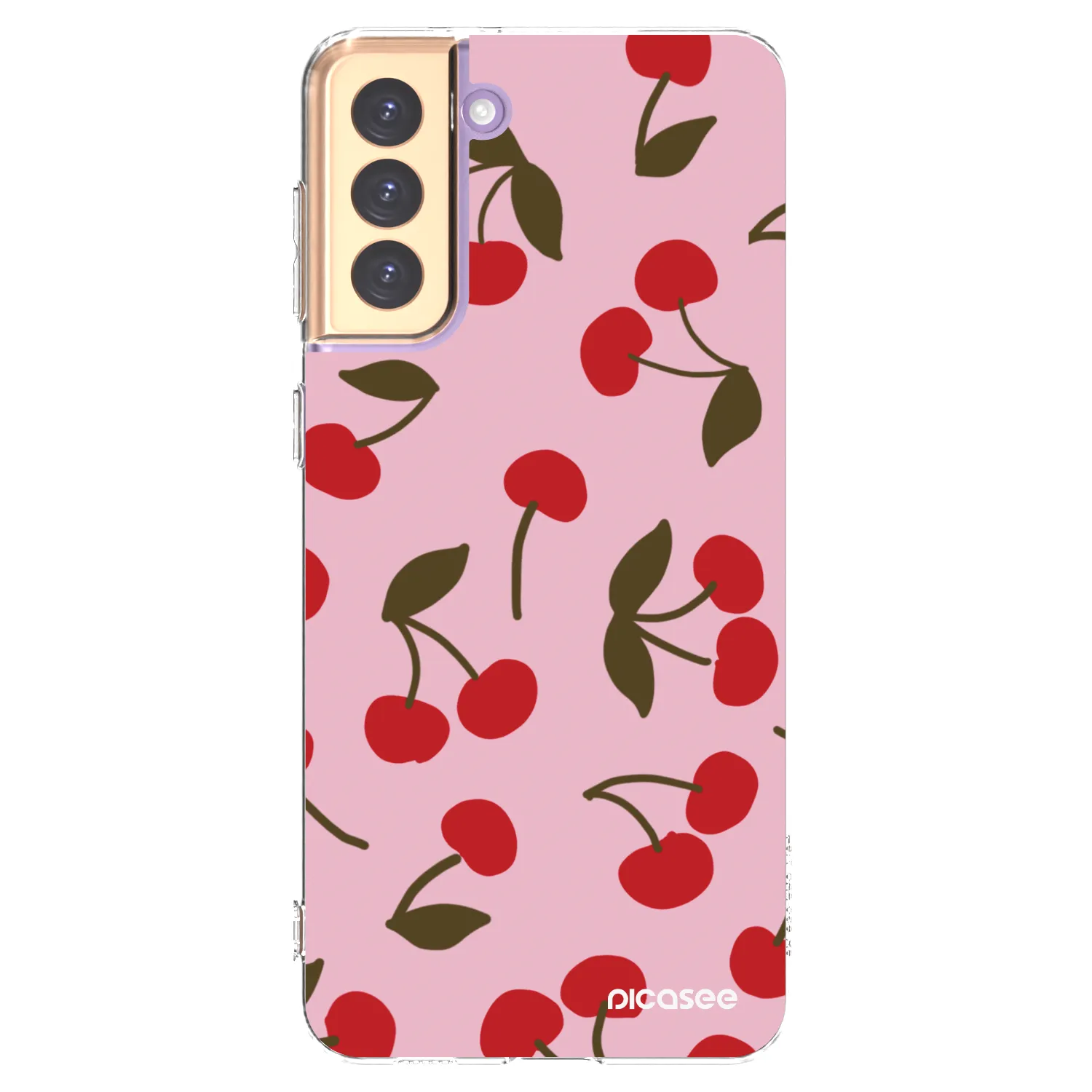 Picasee silikonový průhledný obal pro Samsung Galaxy S21+ 5G G996F - Cherry