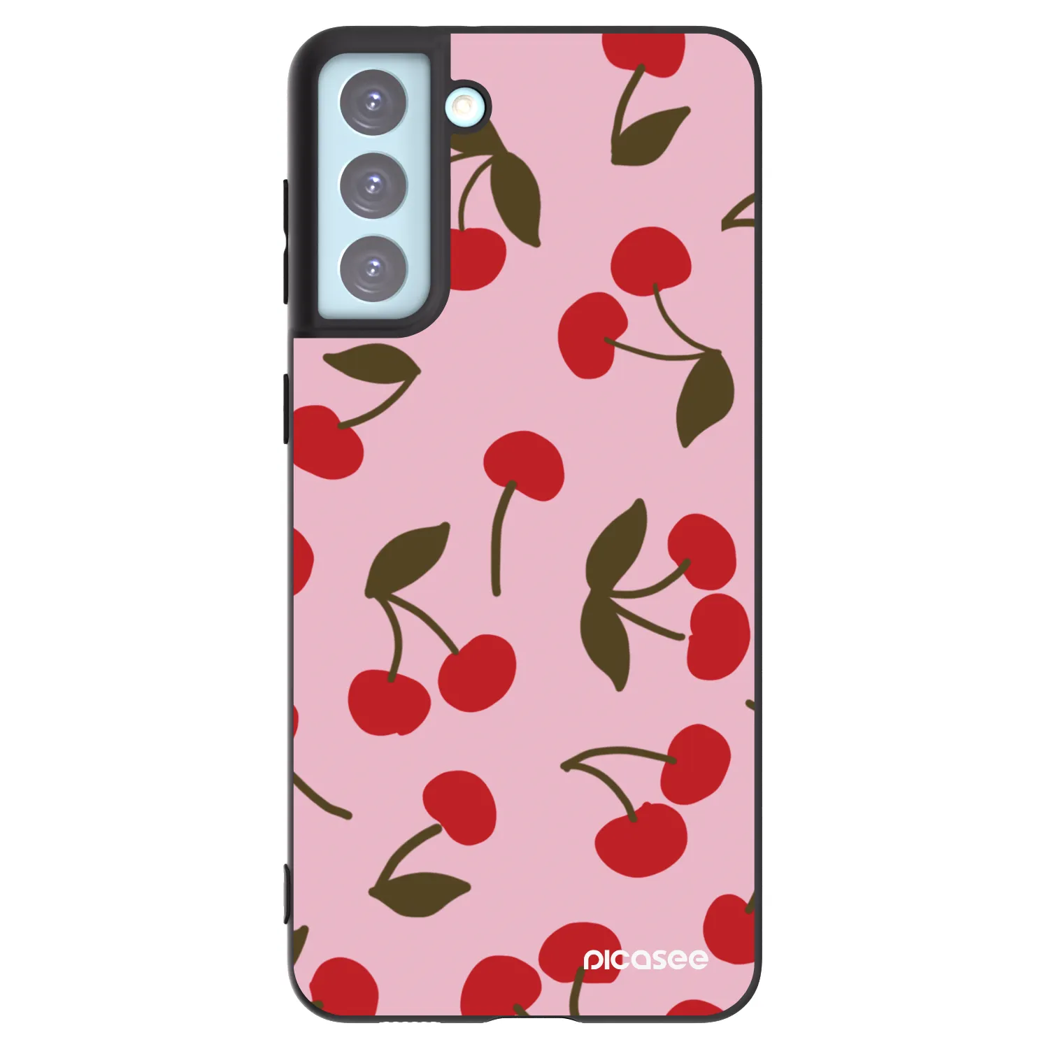 Picasee silikonový černý obal pro Samsung Galaxy S21+ 5G G996F - Cherry