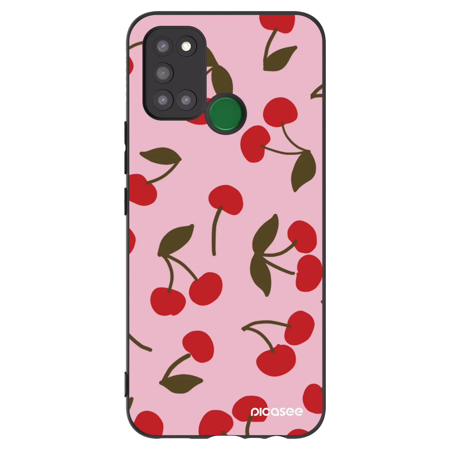 Picasee silikonový černý obal pro Realme 7i - Cherry