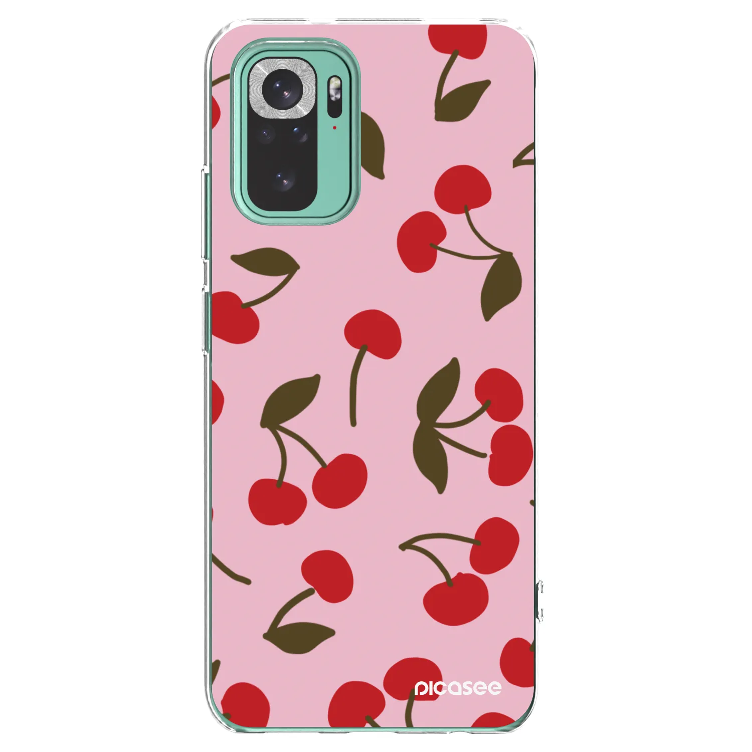 Picasee silikonový průhledný obal pro Xiaomi Redmi Note 10 Pro - Cherry