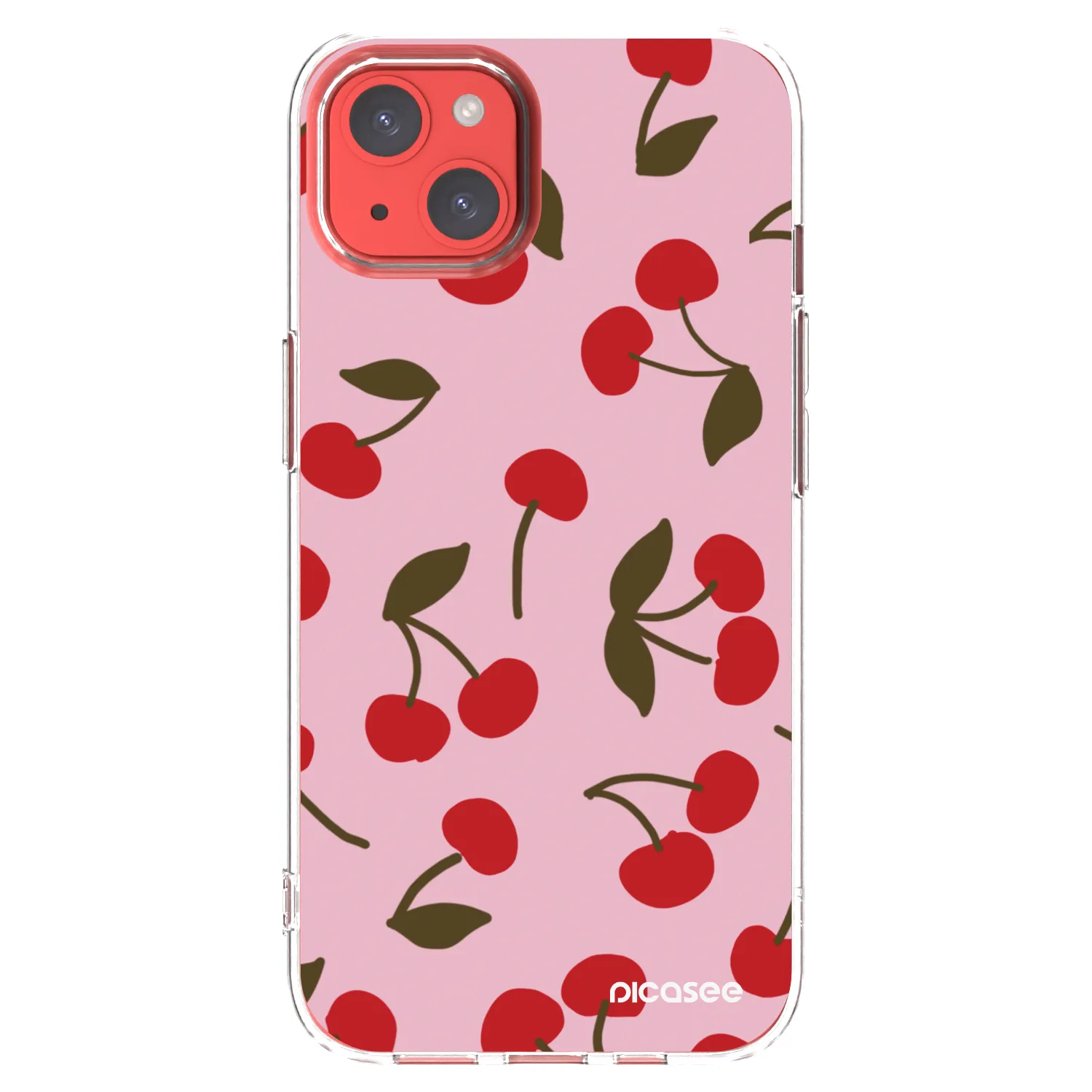 Picasee silikonový průhledný obal pro Apple iPhone 13 - Cherry