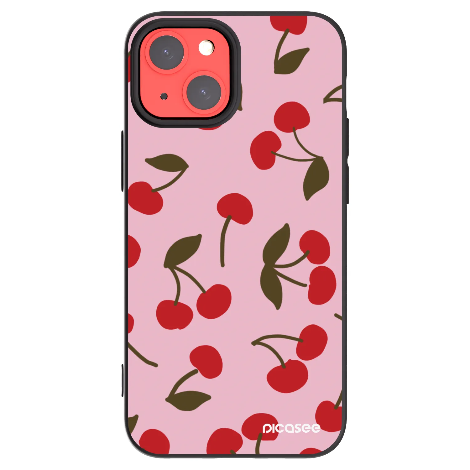Picasee silikonový černý obal pro Apple iPhone 13 mini - Cherry