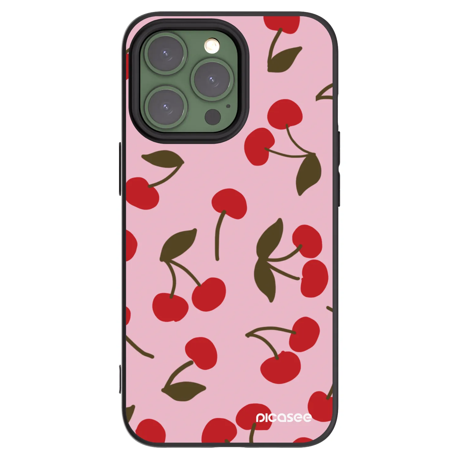 Picasee silikonový černý obal pro Apple iPhone 13 Pro - Cherry