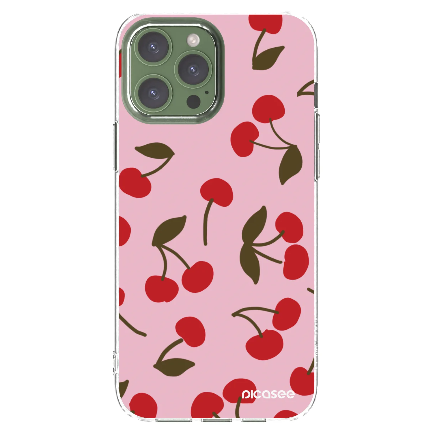 Picasee silikonový průhledný obal pro Apple iPhone 13 Pro Max - Cherry