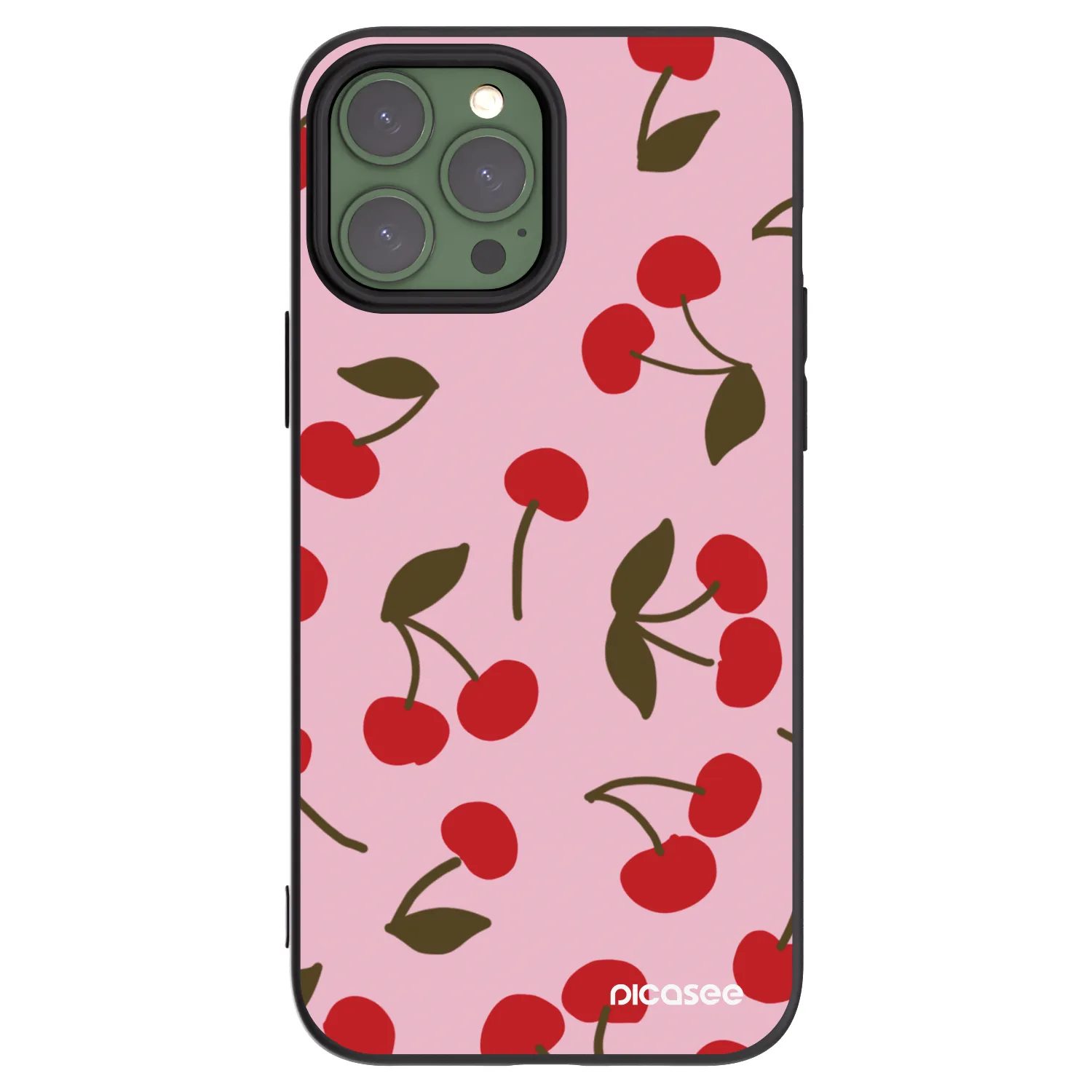 Picasee silikonový černý obal pro Apple iPhone 13 Pro Max - Cherry