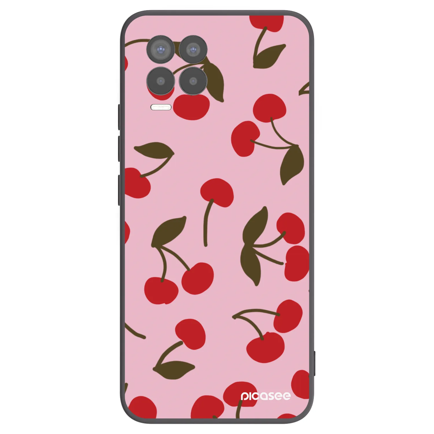 Picasee silikonový černý obal pro Realme 8 Pro - Cherry