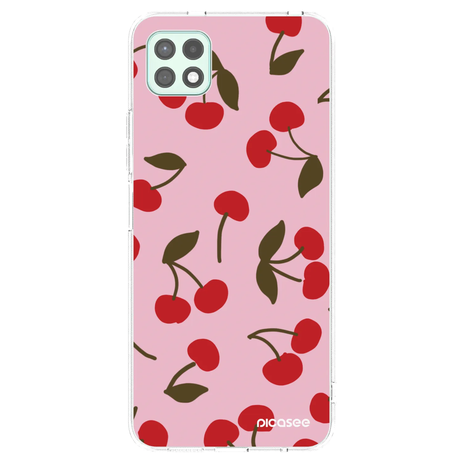 Picasee silikonový průhledný obal pro Samsung Galaxy A22 A226B 5G - Cherry