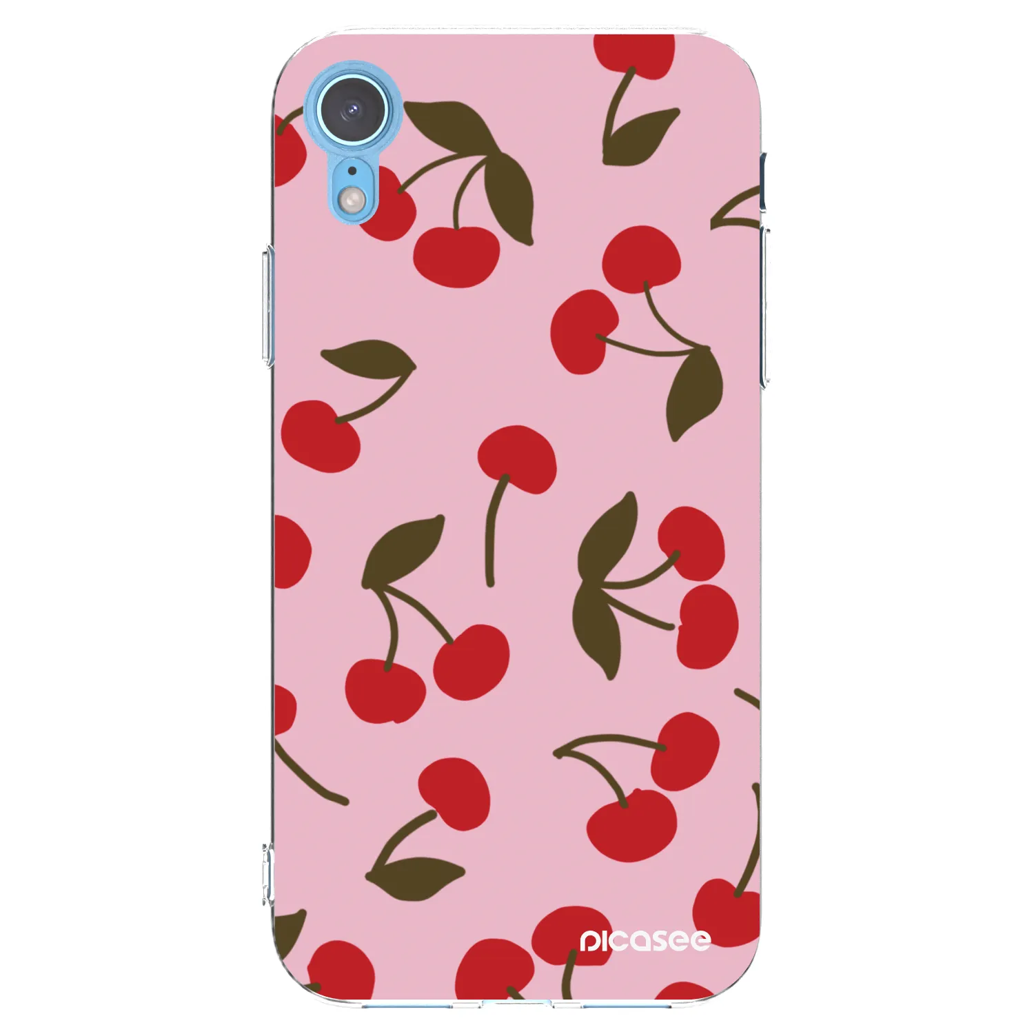 Picasee silikonový průhledný obal pro Apple iPhone XR - Cherry
