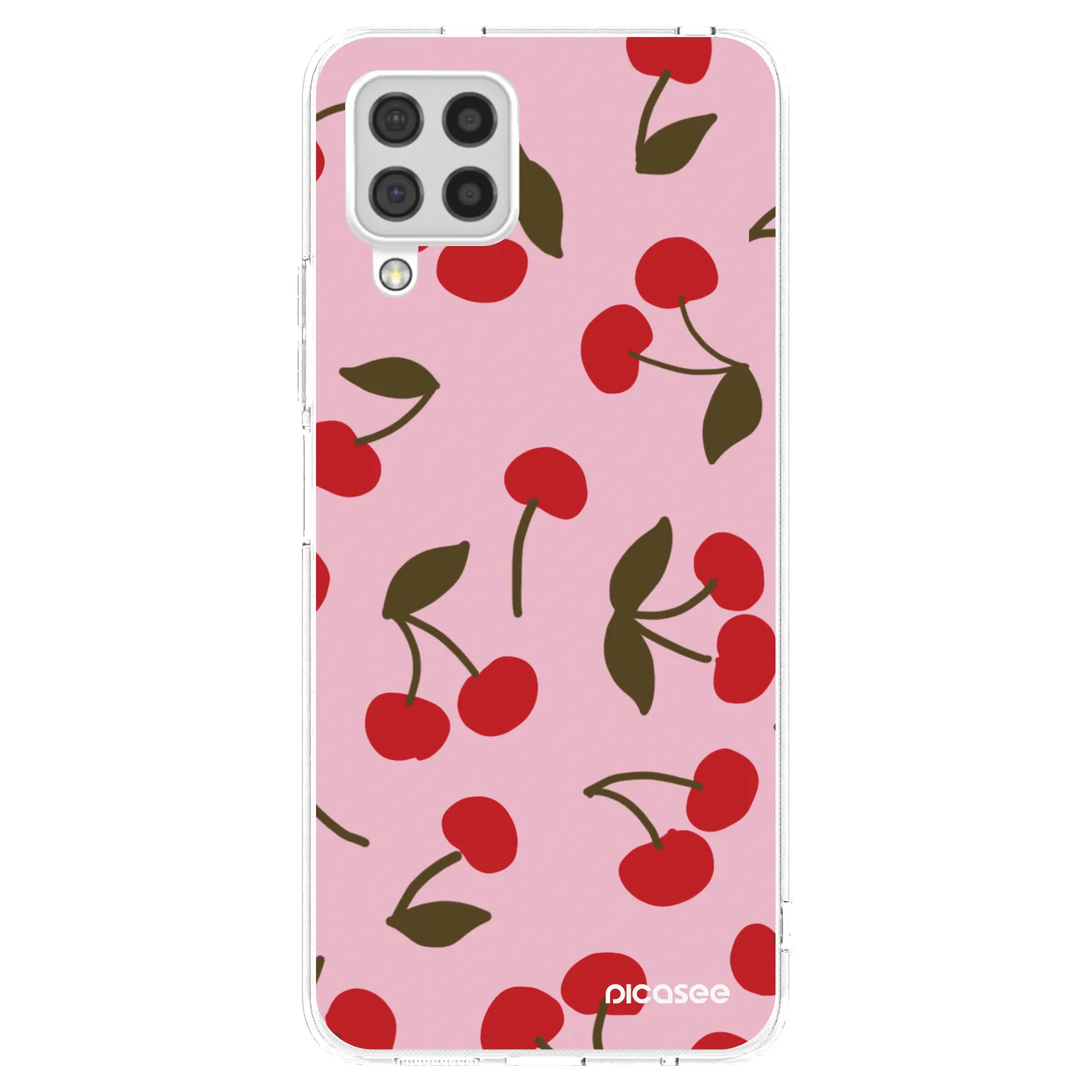 Picasee silikonový průhledný obal pro Samsung Galaxy A22 A225F 4G - Cherry