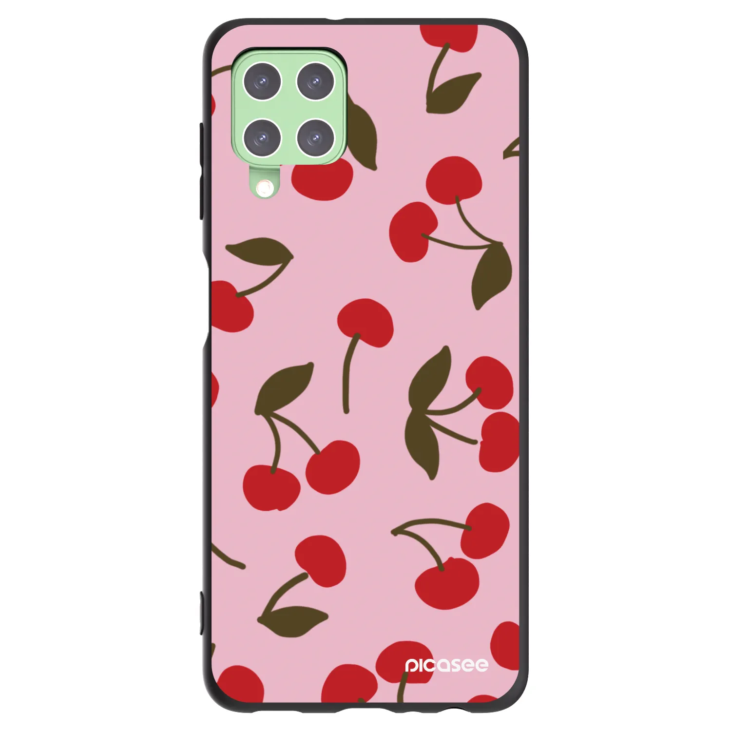 Picasee silikonový černý obal pro Samsung Galaxy A22 A225F 4G - Cherry