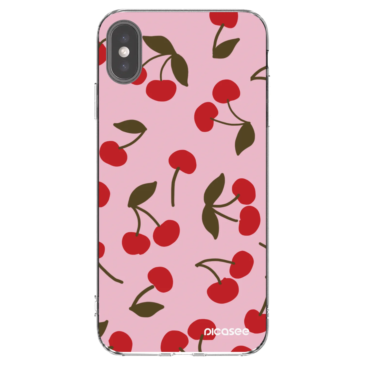 Picasee silikonový průhledný obal pro Apple iPhone XS Max - Cherry