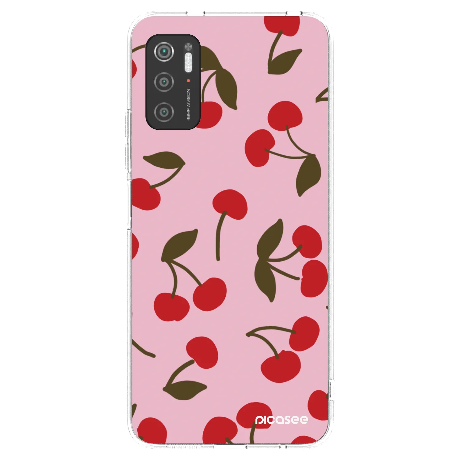 Picasee silikonový průhledný obal pro Xiaomi Poco M3 Pro 5G - Cherry