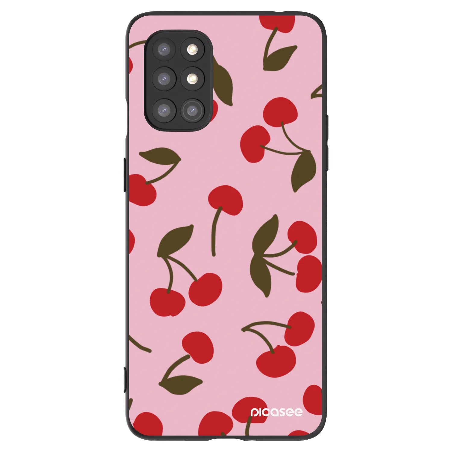 Picasee silikonový černý obal pro OnePlus 8T - Cherry