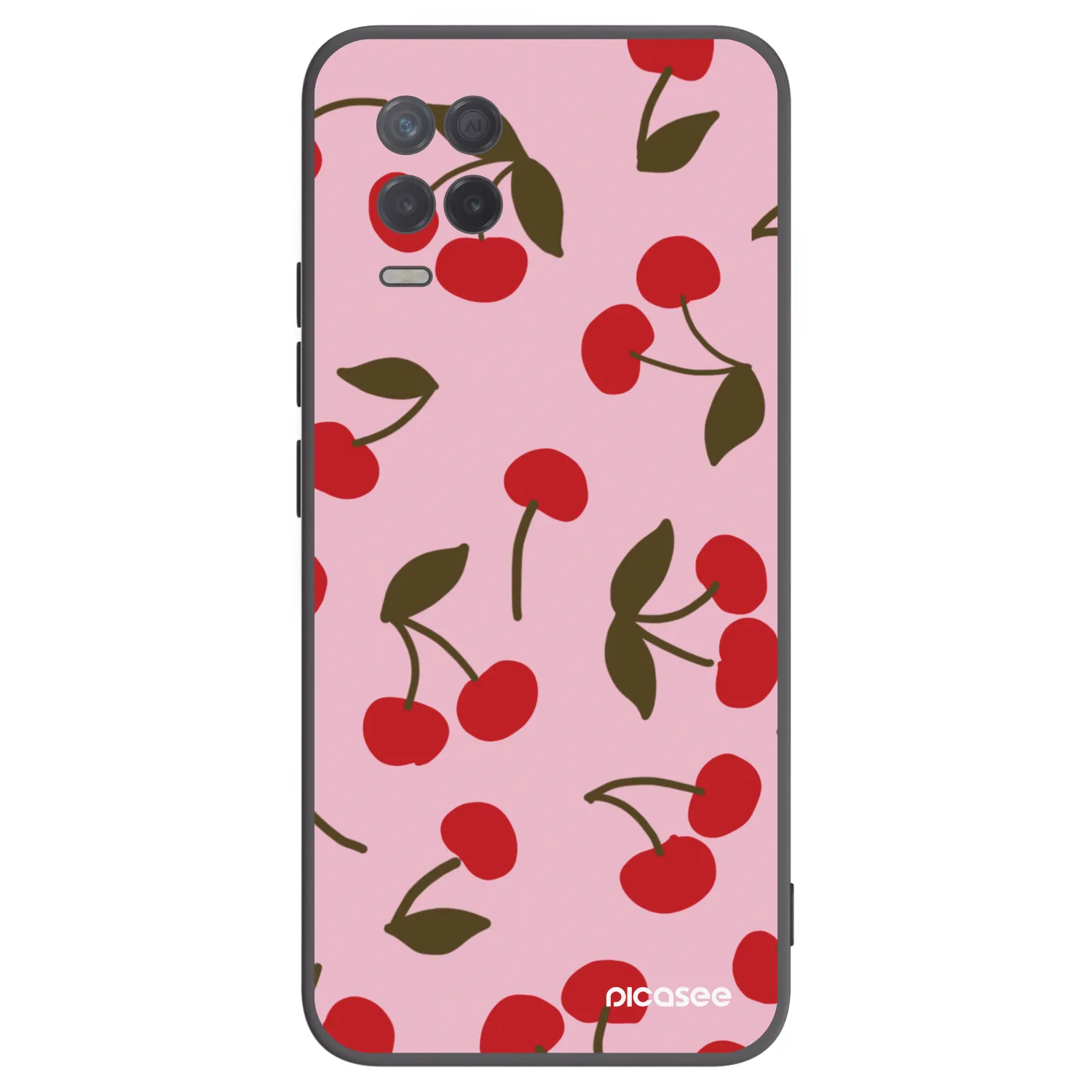 Picasee silikonový černý obal pro Realme 8 5G - Cherry