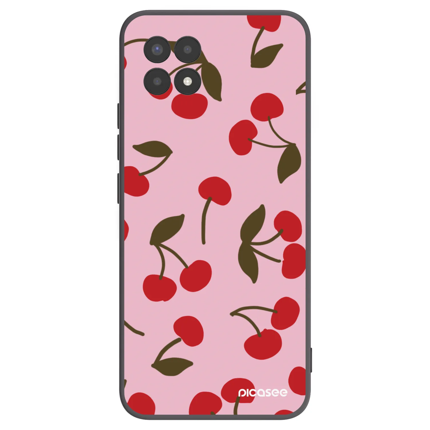 Picasee silikonový černý obal pro Realme 8i - Cherry
