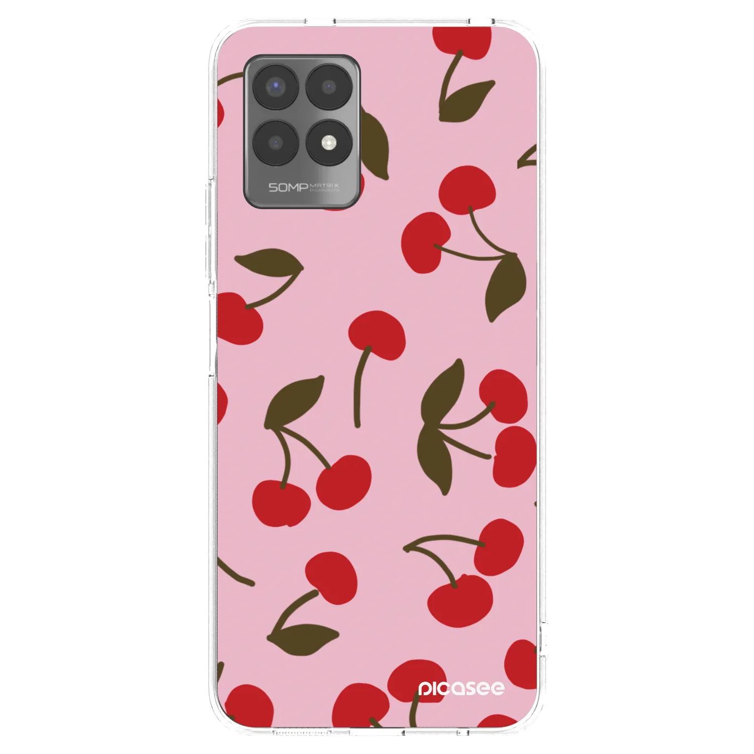 Picasee silikonový průhledný obal pro Realme 8i - Cherry