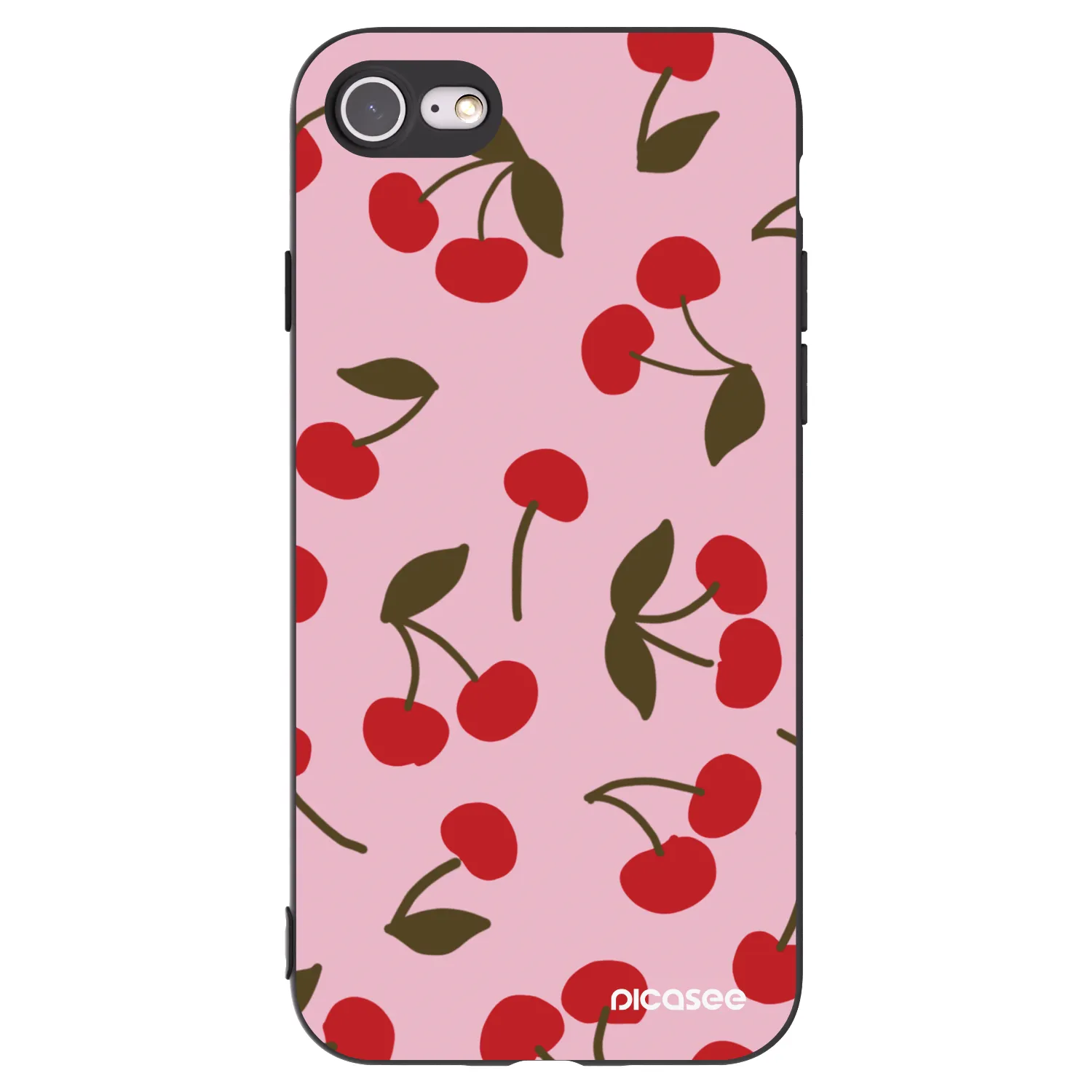 Picasee silikonový černý obal pro Apple iPhone SE 2022 - Cherry