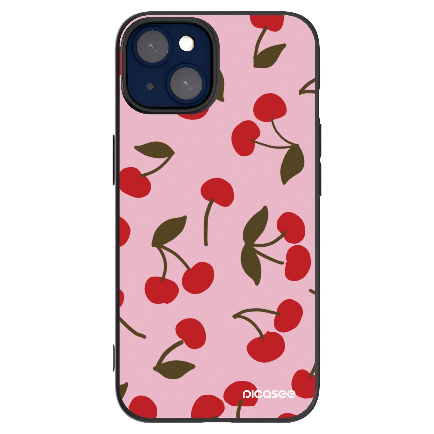 Picasee silikonový černý obal pro Apple iPhone 14 - Cherry