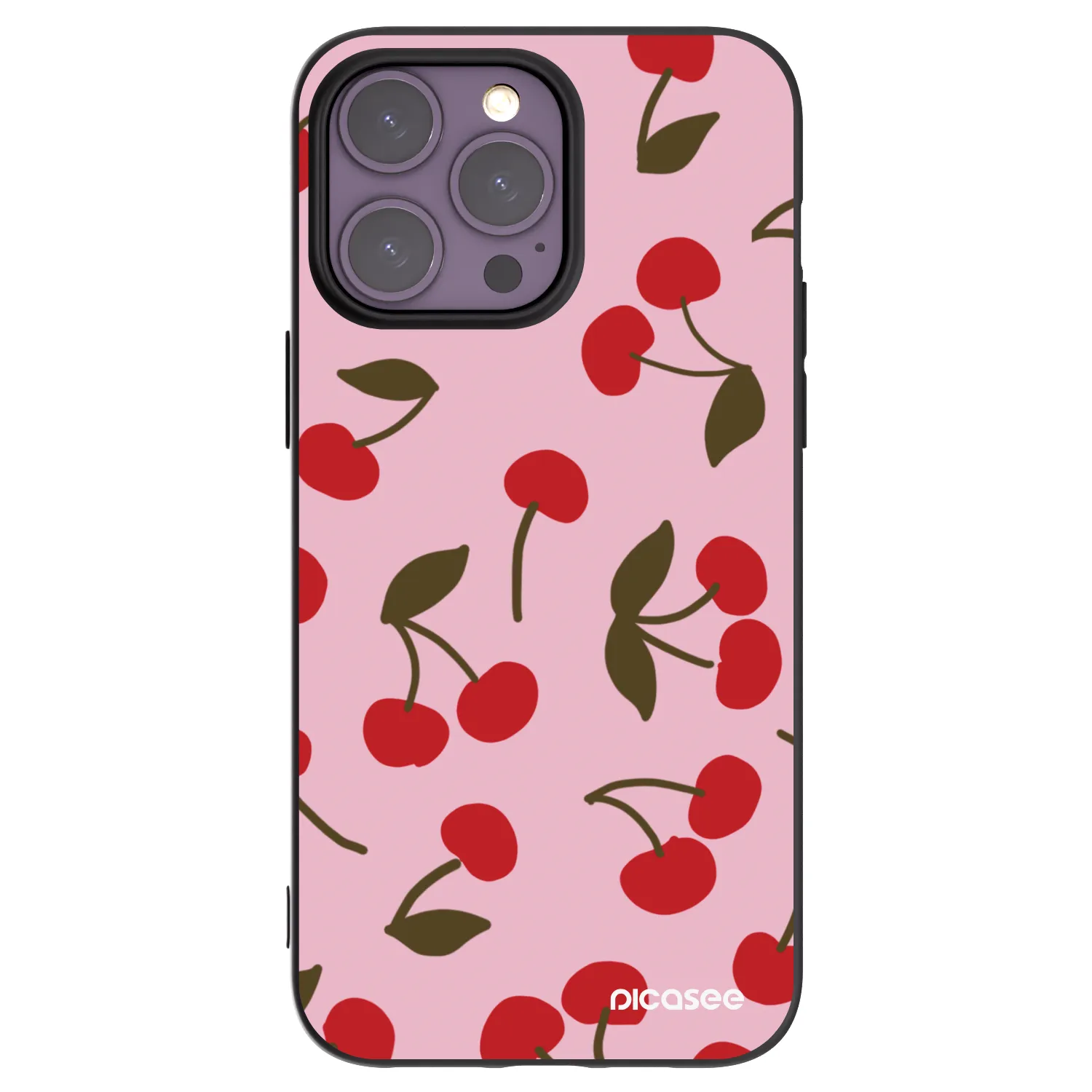 Picasee silikonový černý obal pro Apple iPhone 14 Pro Max - Cherry