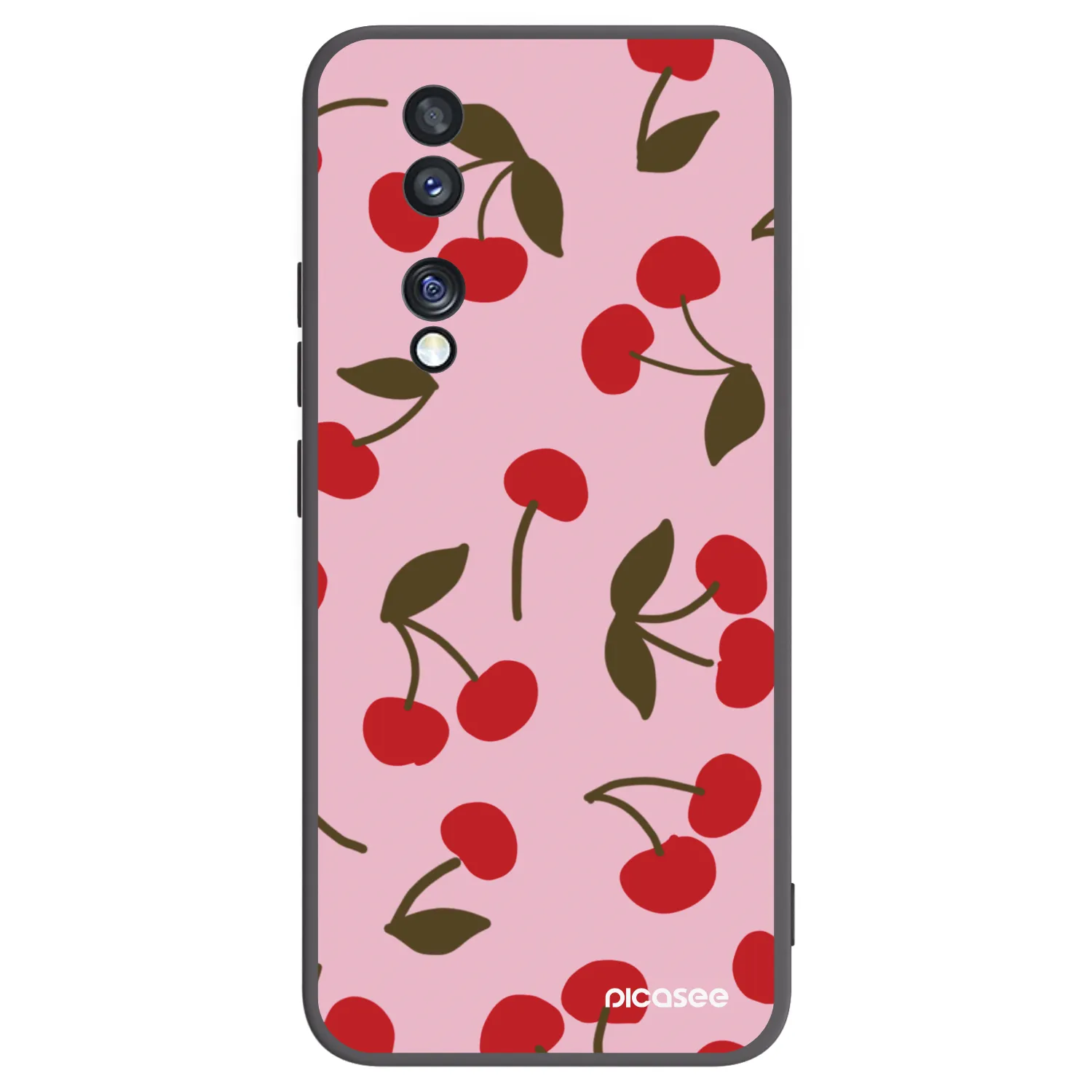 Picasee silikonový černý obal pro Honor 70 - Cherry