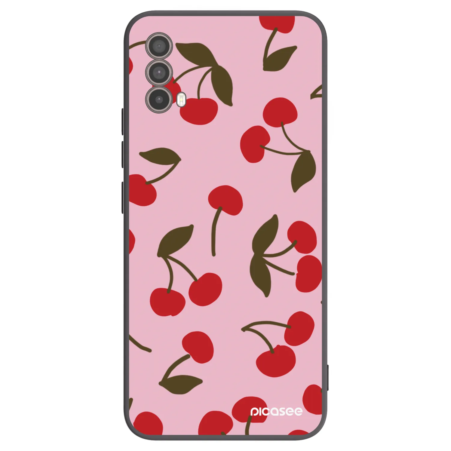 Picasee silikonový černý obal pro Motorola Moto E40 - Cherry