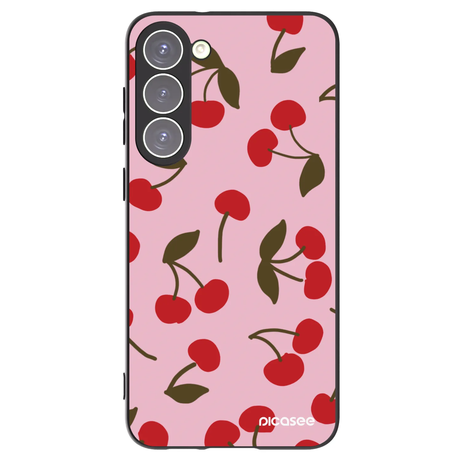 Picasee silikonový černý obal pro Samsung Galaxy S23+ 5G - Cherry