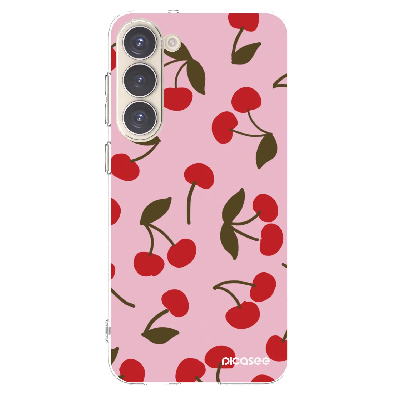 Picasee silikonový průhledný obal pro Samsung Galaxy S23+ 5G - Cherry