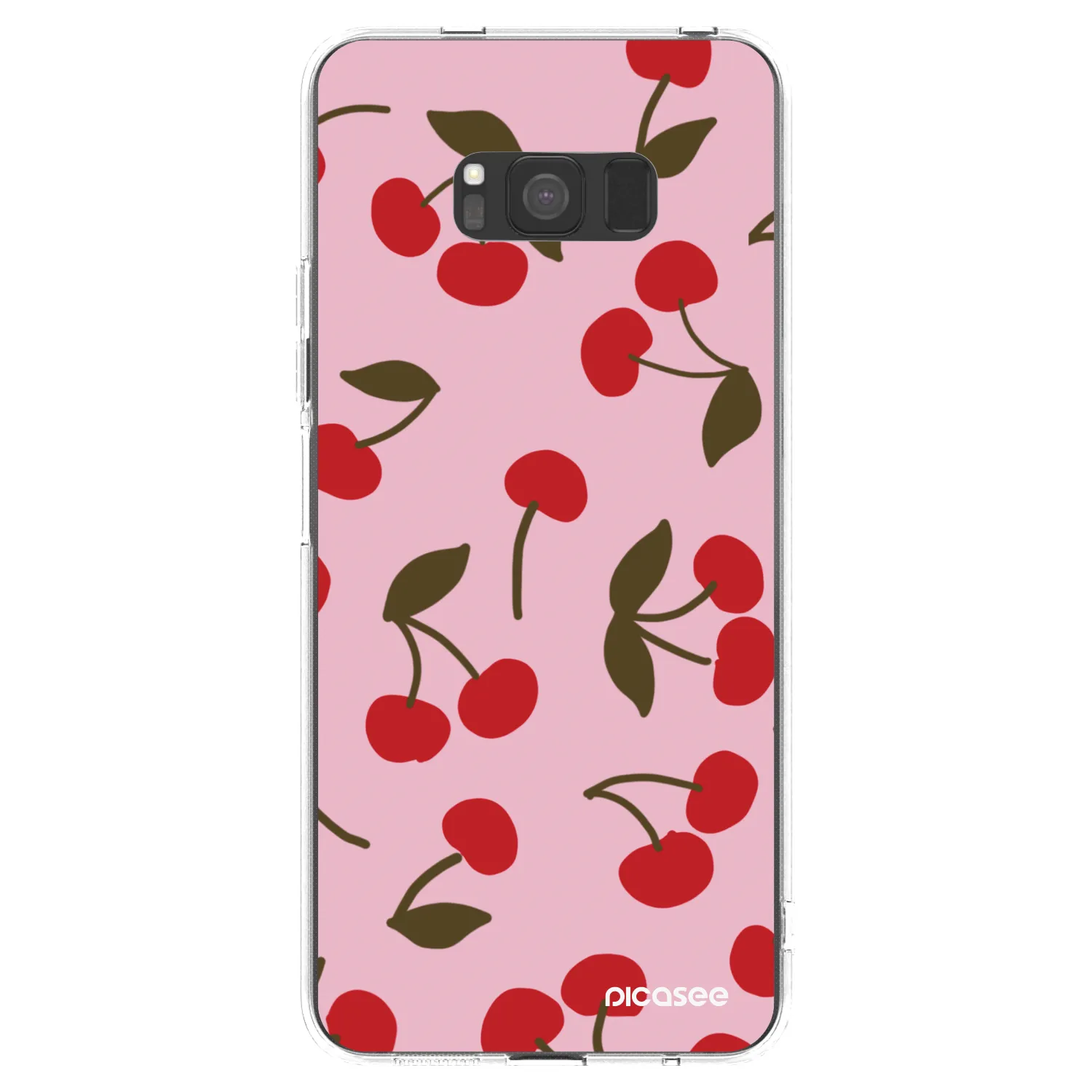 Picasee silikonový průhledný obal pro Samsung Galaxy S8 G950F - Cherry