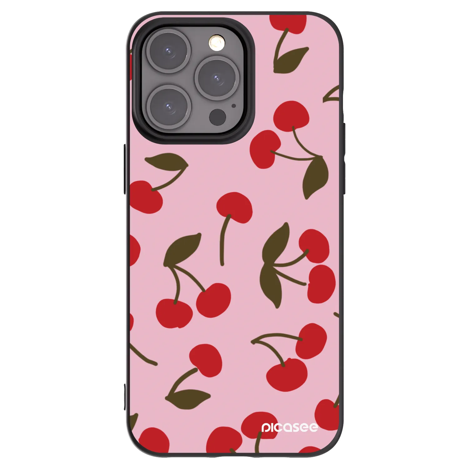 Picasee silikonový černý obal pro Apple iPhone 15 Pro Max - Cherry