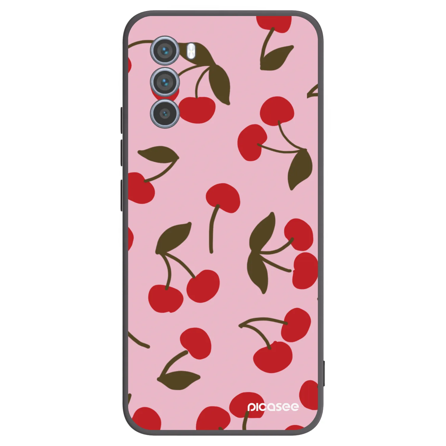 Picasee silikonový černý obal pro Motorola Moto G62 - Cherry