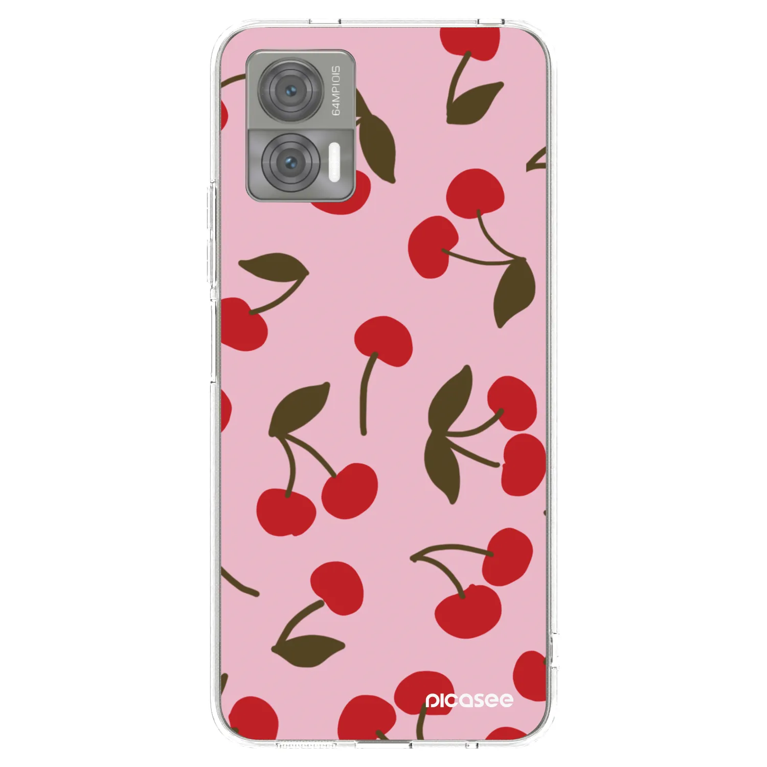 Picasee silikonový průhledný obal pro Motorola Edge 30 Neo - Cherry