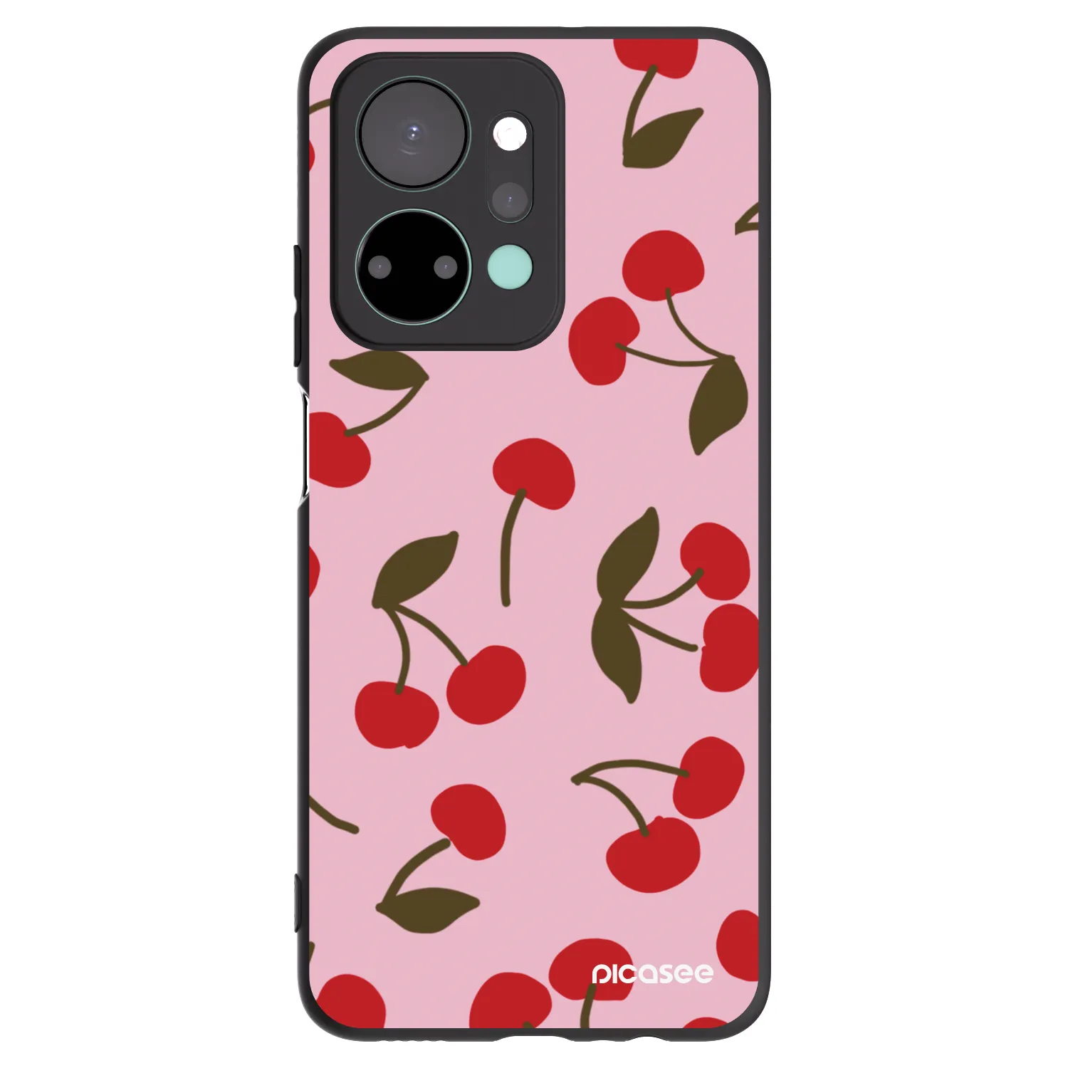 Picasee silikonový černý obal pro Honor X7a - Cherry